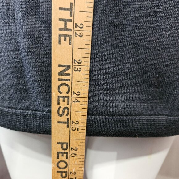 Mens Sweater Pullover Shirt 1/4 Zip M Navy Blue Big Pony Embroidered Long Sleeve - Picture 10 of 10